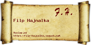 Filp Hajnalka névjegykártya